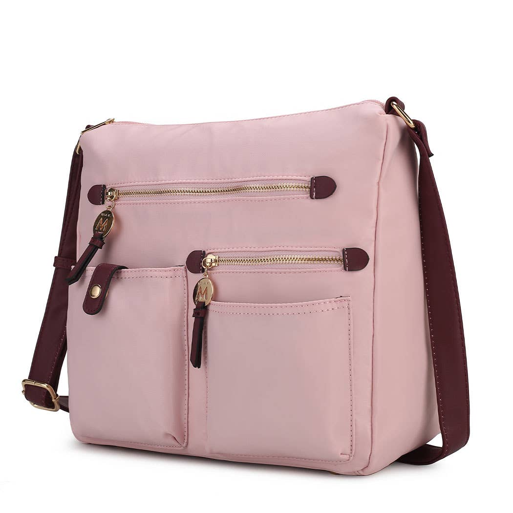 MKF Collection - Wholesale Shoulder Bag - Women's - Serena Color-Block Nylon Women Shoulder Handbag by Mia K2