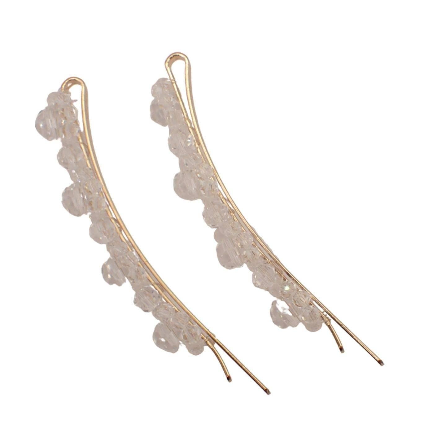 Topkids Accessories - Vente Pince à cheveux – femme - Belles poignées à cheveux perlées, poignées colorées pour le bal de fin d'année, la mariée ou la fleuriste, pince à cheveux pour femme, épingles à cheveux, accessoire Kirby Grip11