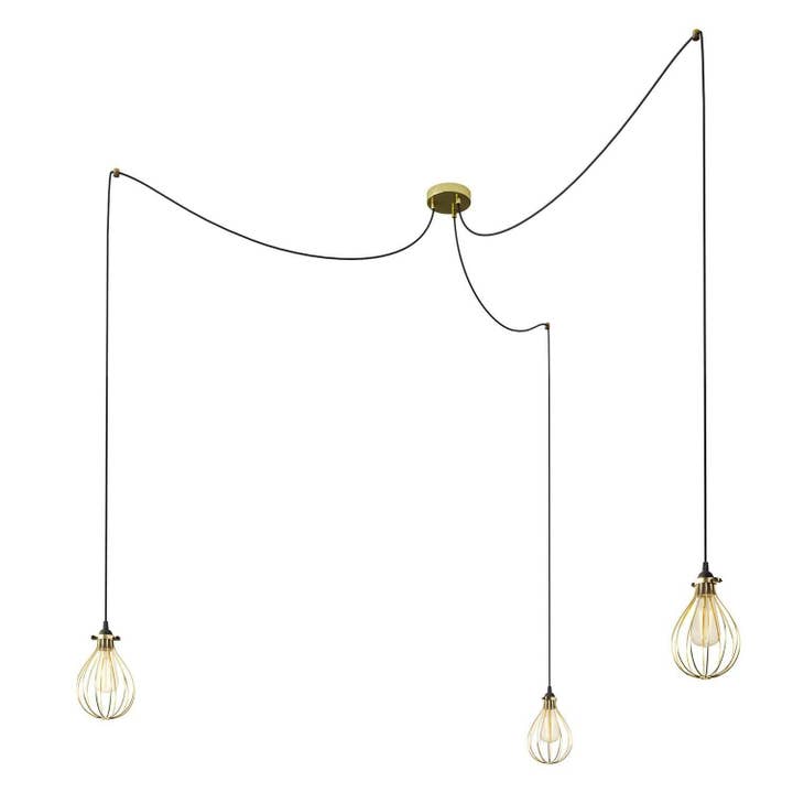LIGHTINUP S.R.L. - Wholesale Chandelier/Hanging Light - Spider - Multi-drop pendant lamp with 3 drops Made in Italy