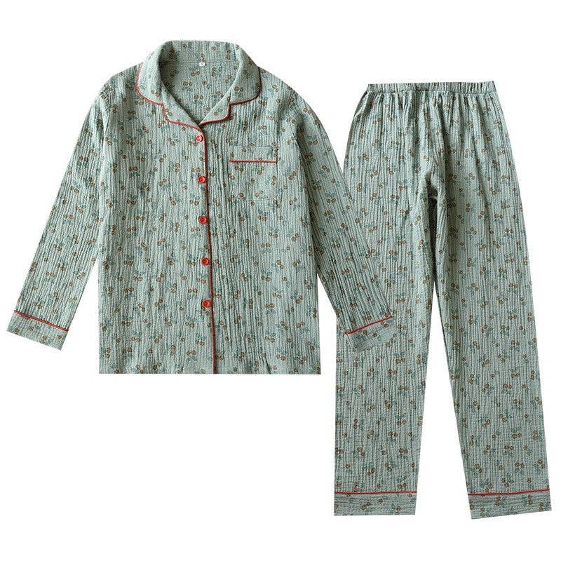 Sheer Trend - Wholesale Sleepwear Set - Women's - Printed Long Sleeve Pajama Set1