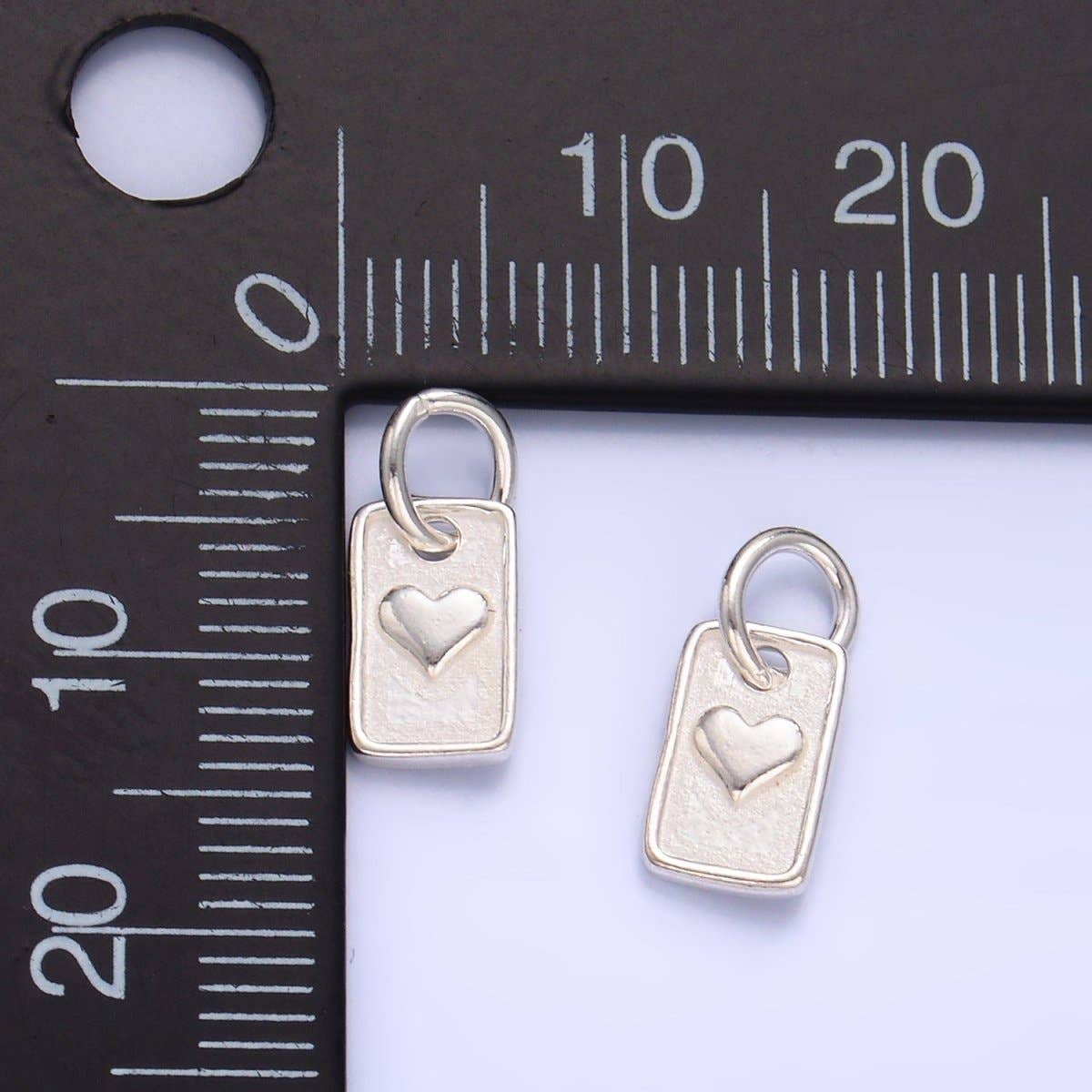 Aim Eternal – wholesale Individual charm/pendant – S925 Sterling Silver Heart Love Tag Mini Charm | SL-5361
