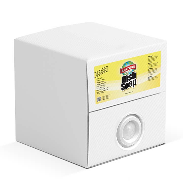 Restore Naturals - Wholesale Afwasmiddel - Hervulbare BIB-afwasmiddel van 5 gallon (niet giftig, biologisch afbreekbaar)