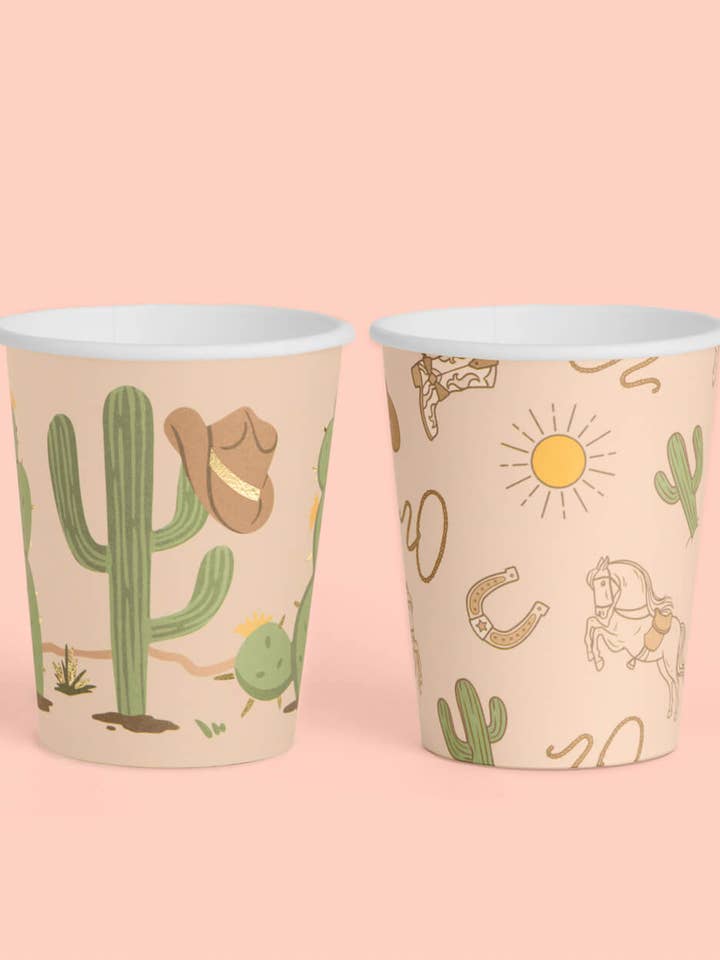 Wild Wild West Cups - 24 paper cups for wholesale by Petit Fetti