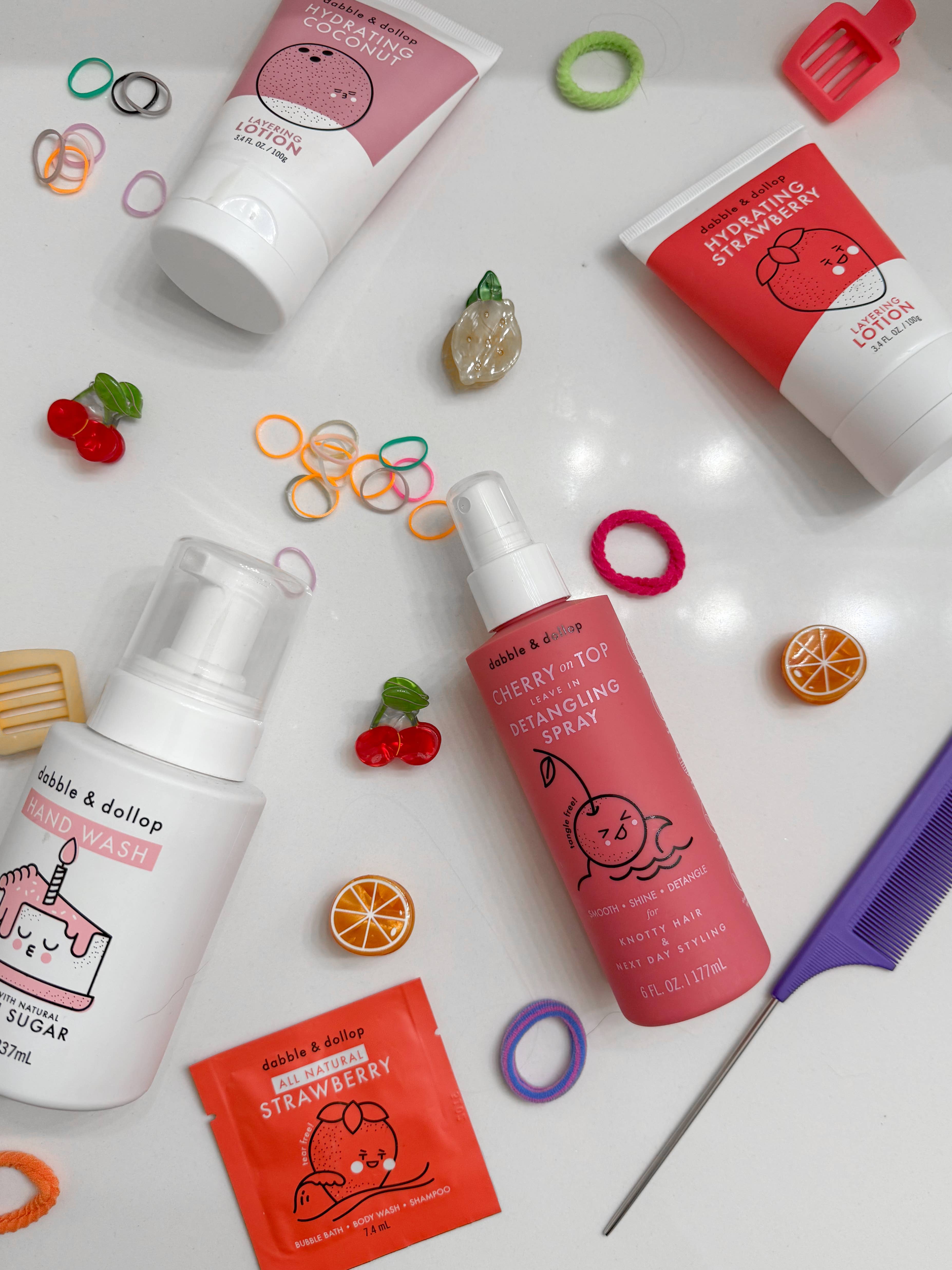 Dabble & Dollop® - Wholesale Hair Tamer - Kids & Baby - Cherry on Top® Hair Detangling & Conditioning Spray8