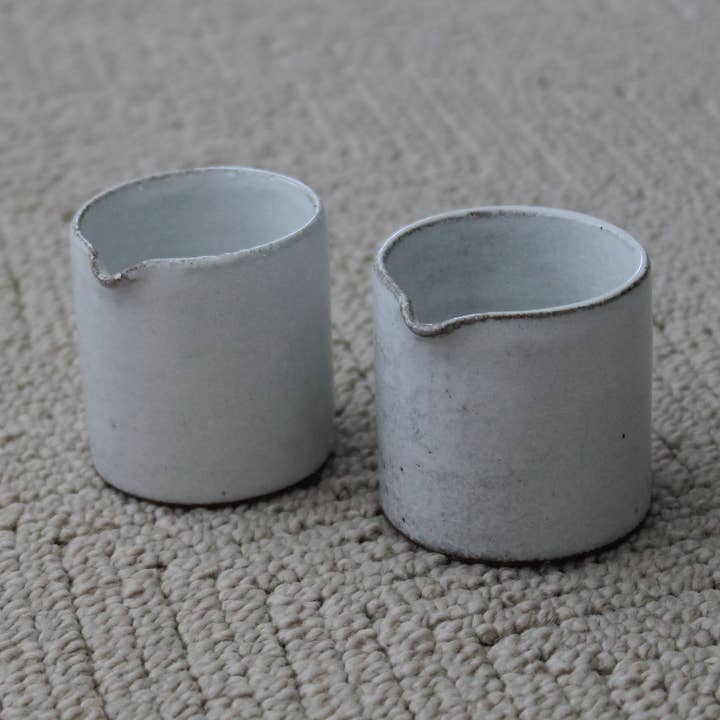 Handmade Ceramic Small Sauce Jug- Aman White for wholesale by Sok Living