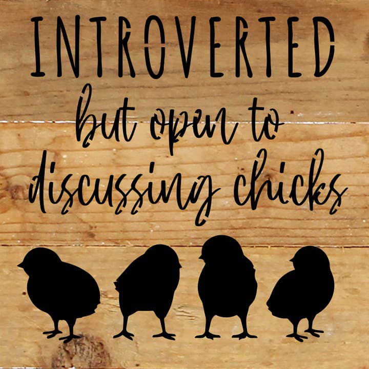 Panneau en bois introverti mais ouvert à la discussion entre filles/6x6 pour la vente par Second Nature by Hand