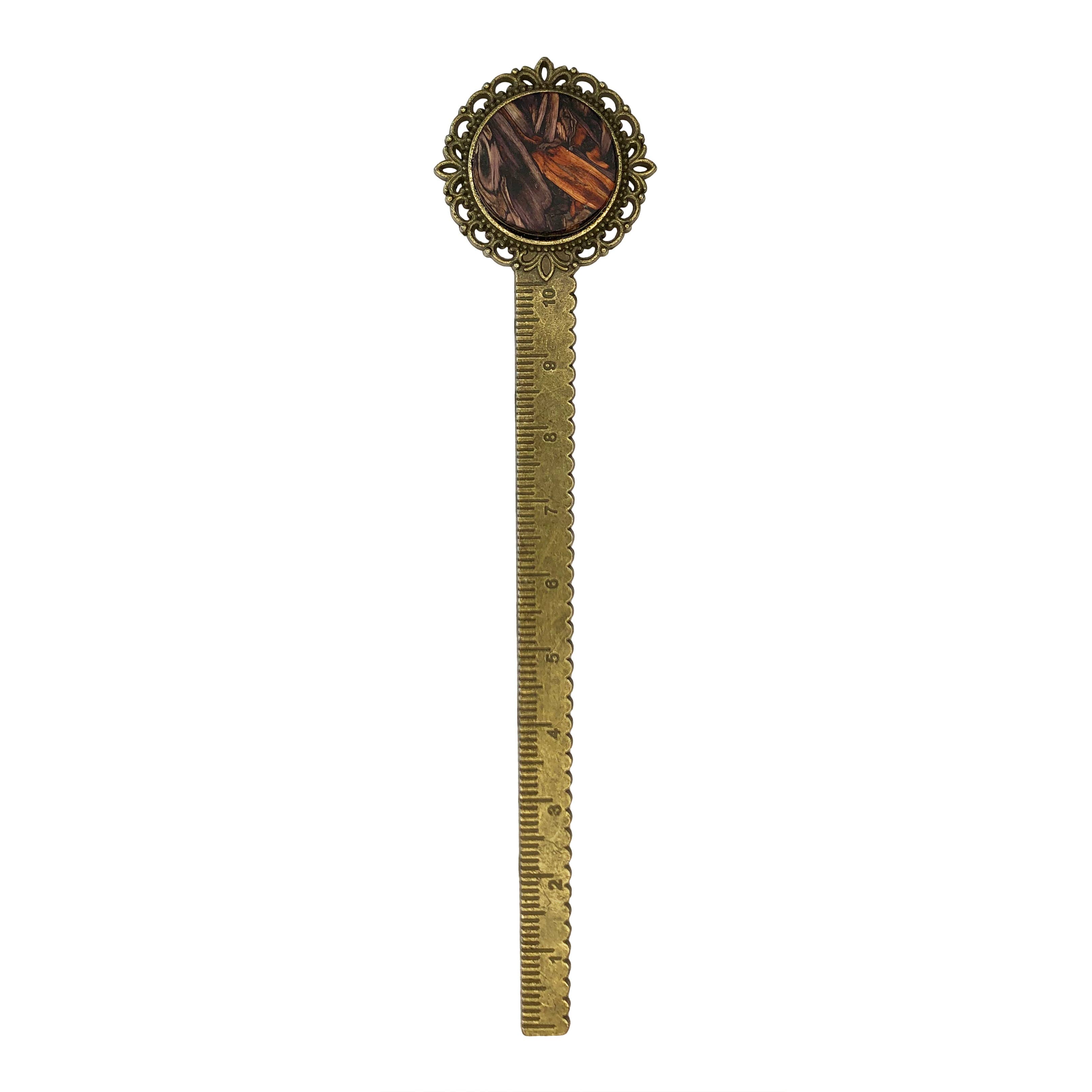 Handcrafted from Tumbleweed - Wholesale Bookmark - Tumbleweed Brass Bookmark With Ruler7