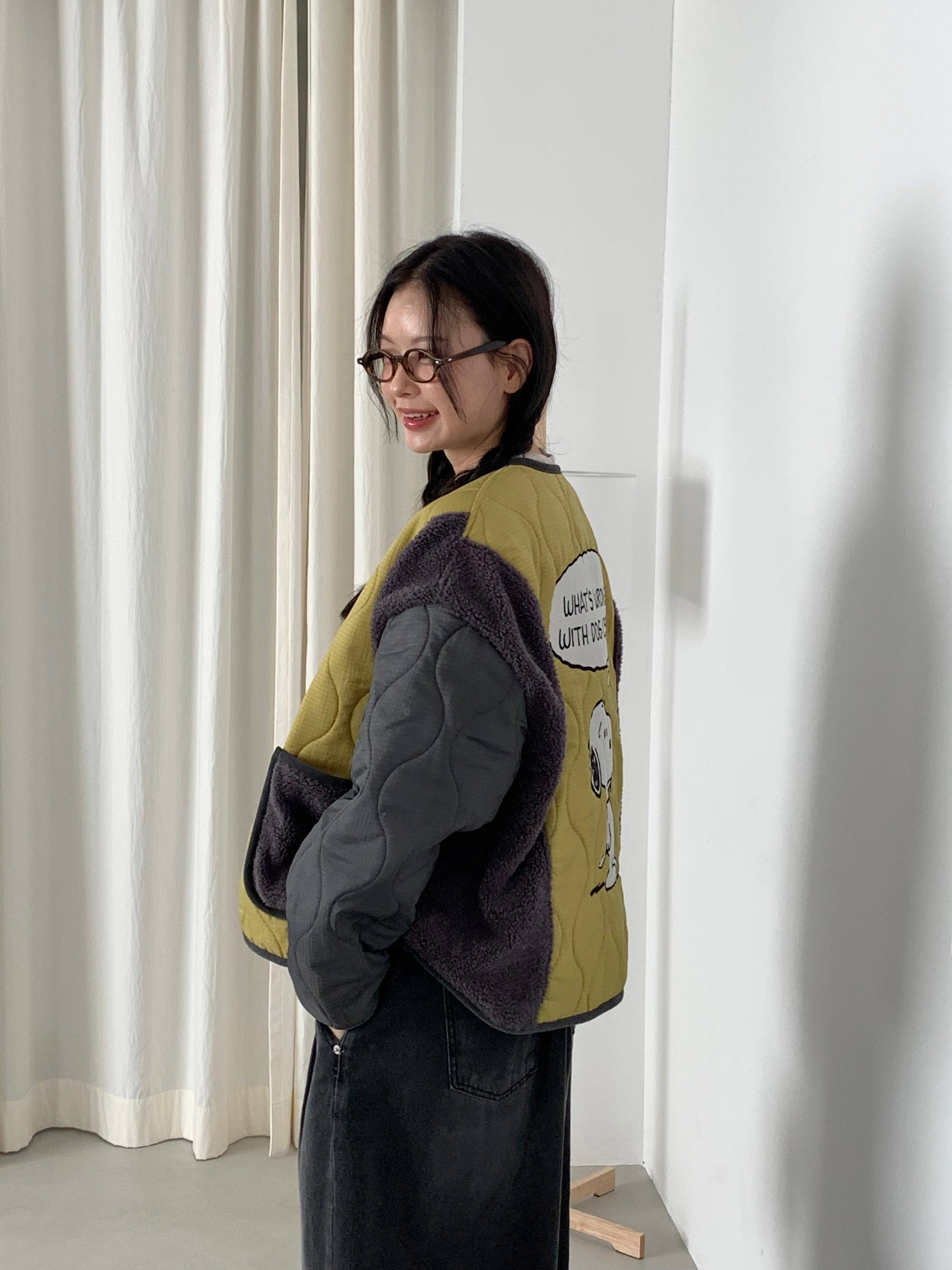 Little Light - Wholesale Puffer Jacket - Women's - Snoopy Limited Edition Sherpa Quilted Fleece Jacket5