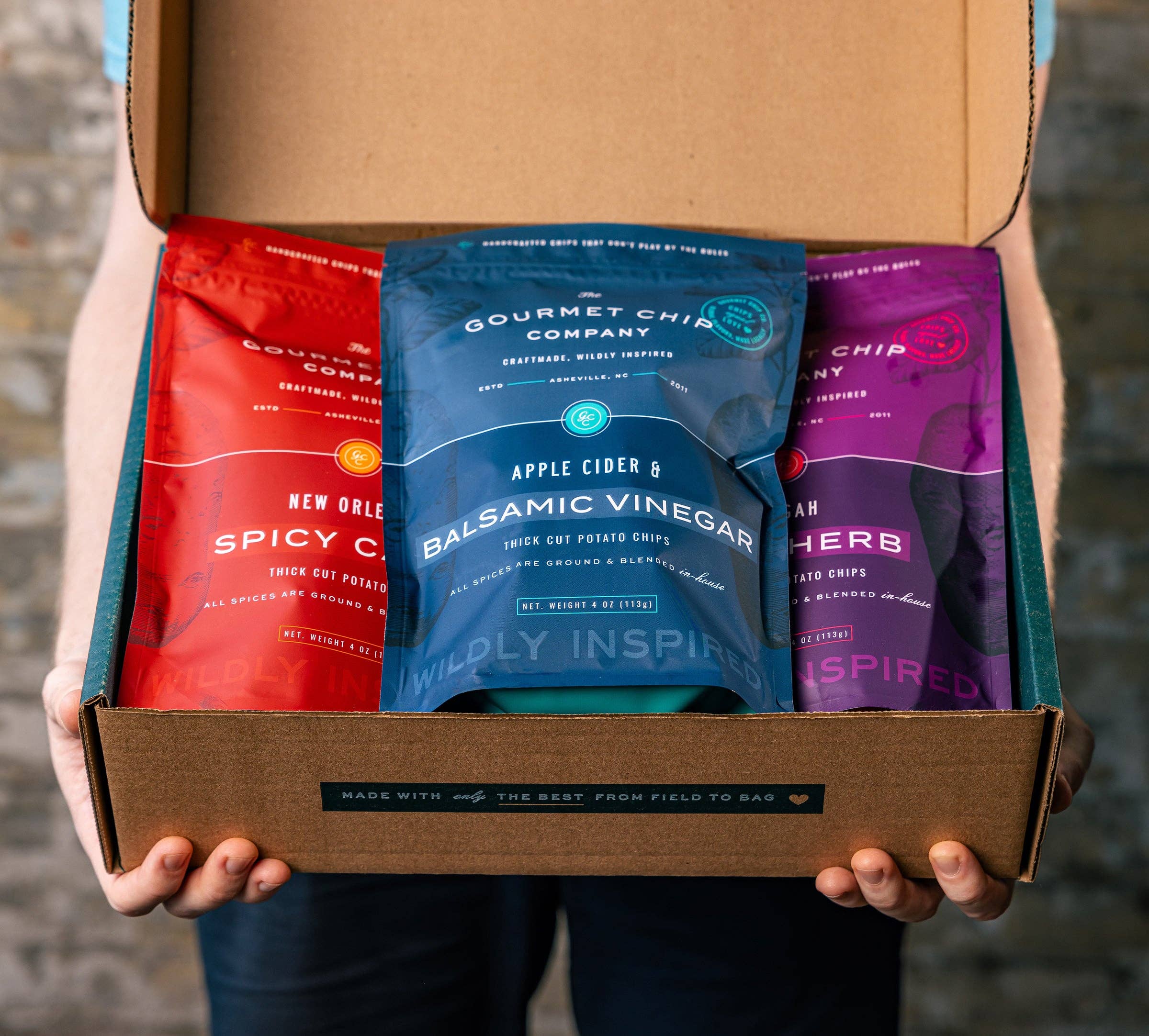 The Gourmet Chip Company - Wholesale Chips - Apple Cider and Balsamic Vinegar Thick Cut Potato Chips - Case of 123