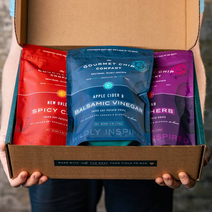 The Gourmet Chip Company - Wholesale Chips - Apple Cider and Balsamic Vinegar Thick Cut Potato Chips - Case of 123