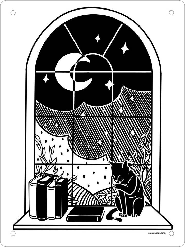 Moon Familiar Mini Tin Sign voor wholesale door Grindstore