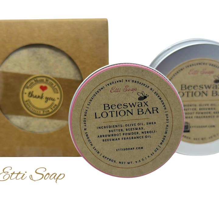 Etti Soap LLC - Wholesale Solid Lotion - Shea Butter Beeswax Lotion Bar | Solid Balm for Travel & Everyday Skincare2