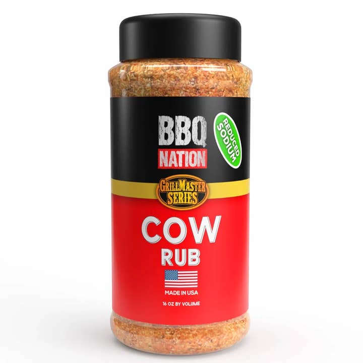 BBQ Nation Grillmaster Series Reduced Sodium Cow Rub for wholesale by BBQ NATION