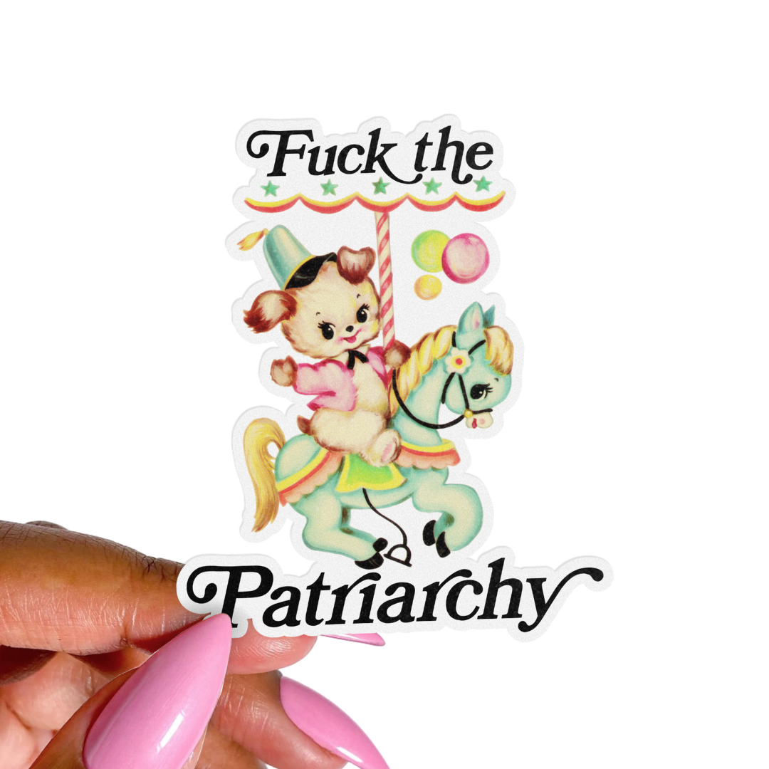 Pretty Toxic Stickers - Vente Autocollant - Autocollant kitsch rétro, Fuck the Patriarchy, Funny Feminist3