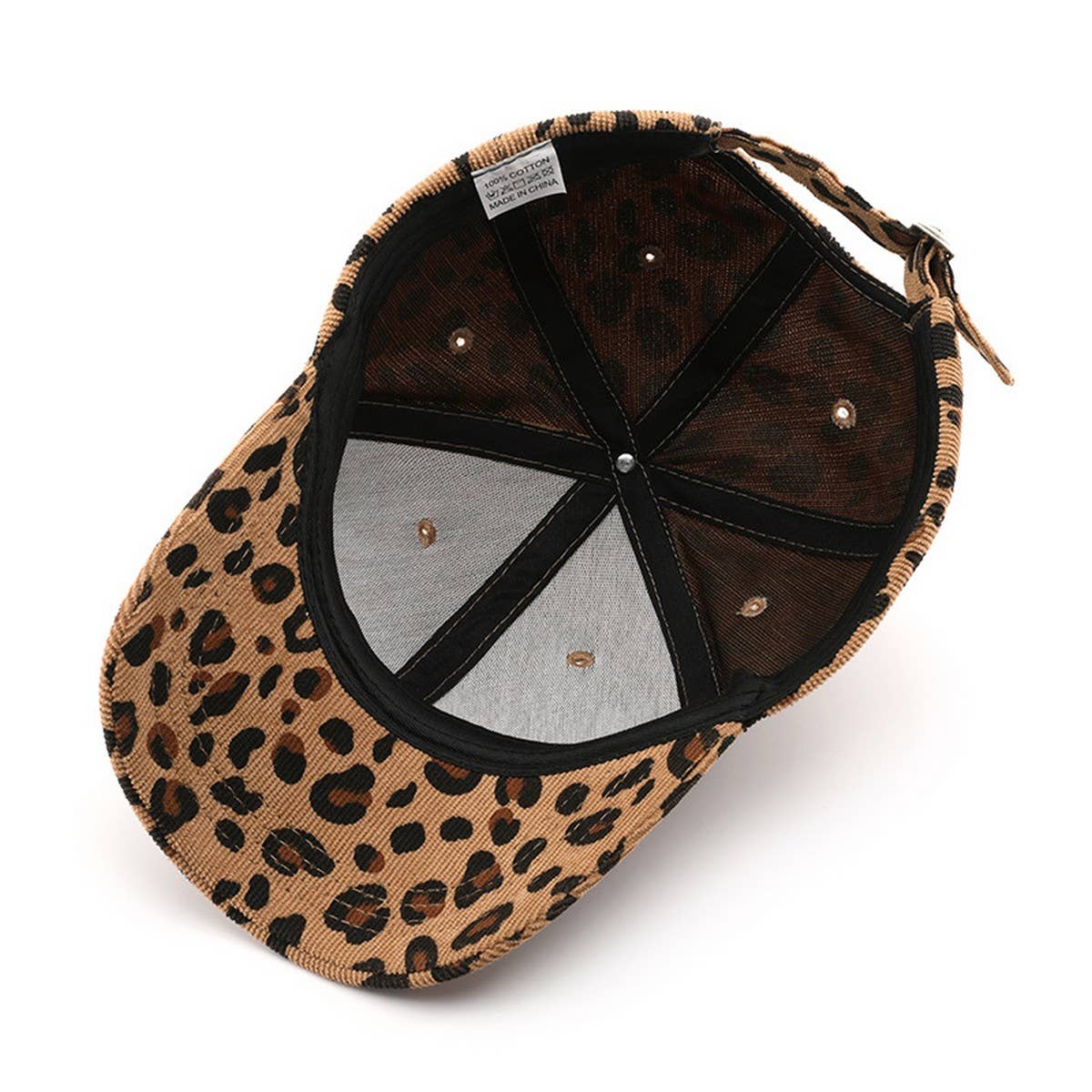 ACCITY - Wholesale Baseball Cap - Unisex - Corduroy Leopard Baseball Cap Warm Sun Hat_CWAH28346