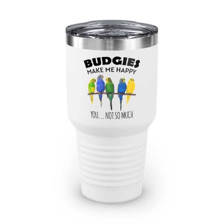 30oz Tumbler Stainless Steel Colors Novelty Greenish Cockatiel Cockatoo Parakeet Enthusiast Hilarious Leafy Cockatoos Viridescent Birds Lover for wholesale by Teegarb LLC