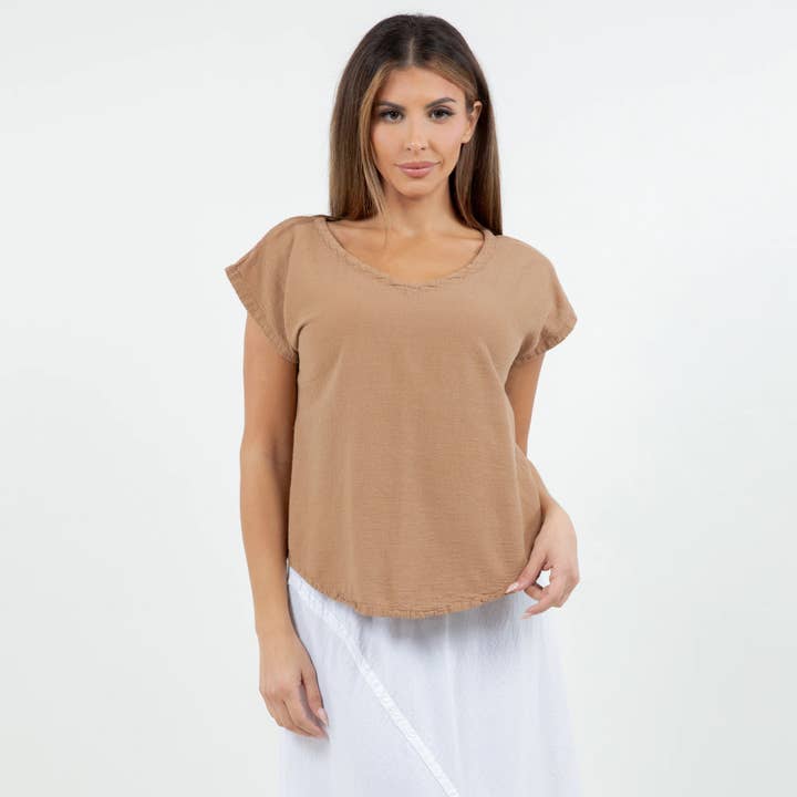 Meagan Top 100% - Perfect Cotton Gauze Staple for wholesale by Cottonways