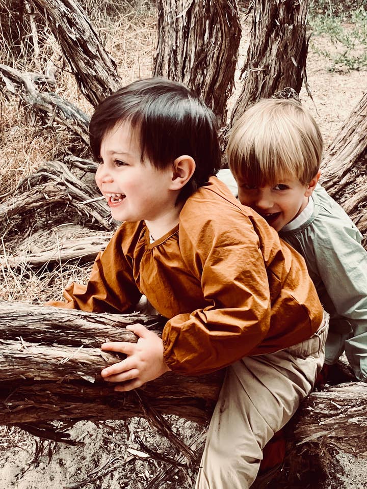 messy smock - bark for wholesale by LITTLE MUD CO.