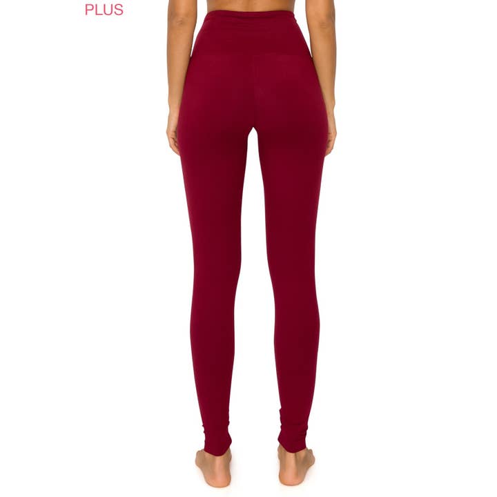 Leggings Depot - Wholesale Athletic/Lounge Leggings - Women's - Plus Size 5" Yoga Band Premium Solid Activewear Leggings