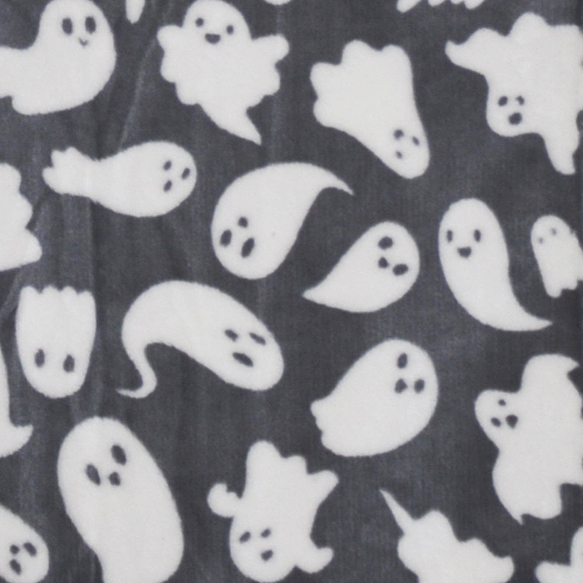 UW Home - Wholesale Throw Blanket - Spooky Ghosts Throw by Bedlam in Grey 120 x 150cm2