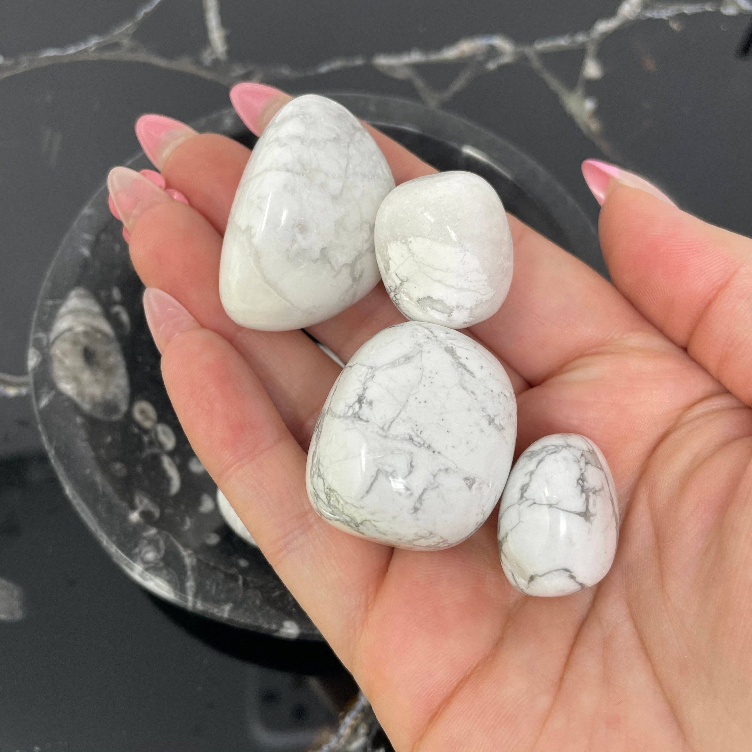 The Crystal Tabby - Wholesale Spiritual Stone/Crystal - Howlite Tumbles - 1/2lb Bag1