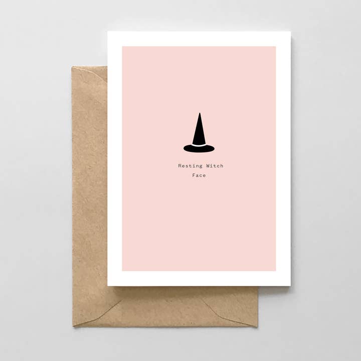 Spaghetti & Meatballs - Wholesale Halloween Card - Resting Witch Face - Halloween Card0