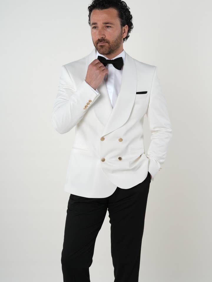 parez suits - Wholesale Tuxedo Set - Men's - White Tuxedo Groom Suit for men Parez Suit6