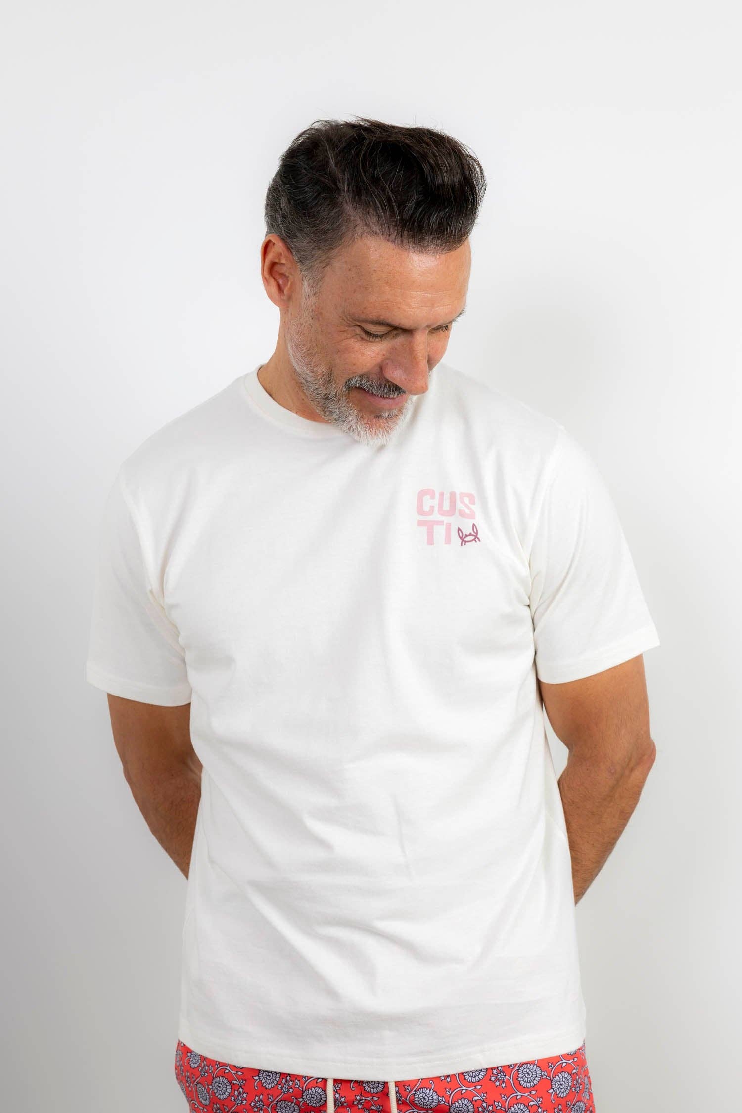 Custi Mikelo: Made in Spain - Vendita all'ingrosso Maglietta serigrafata - Uomo - Maglietta Trust The Process Crema | Auckland2