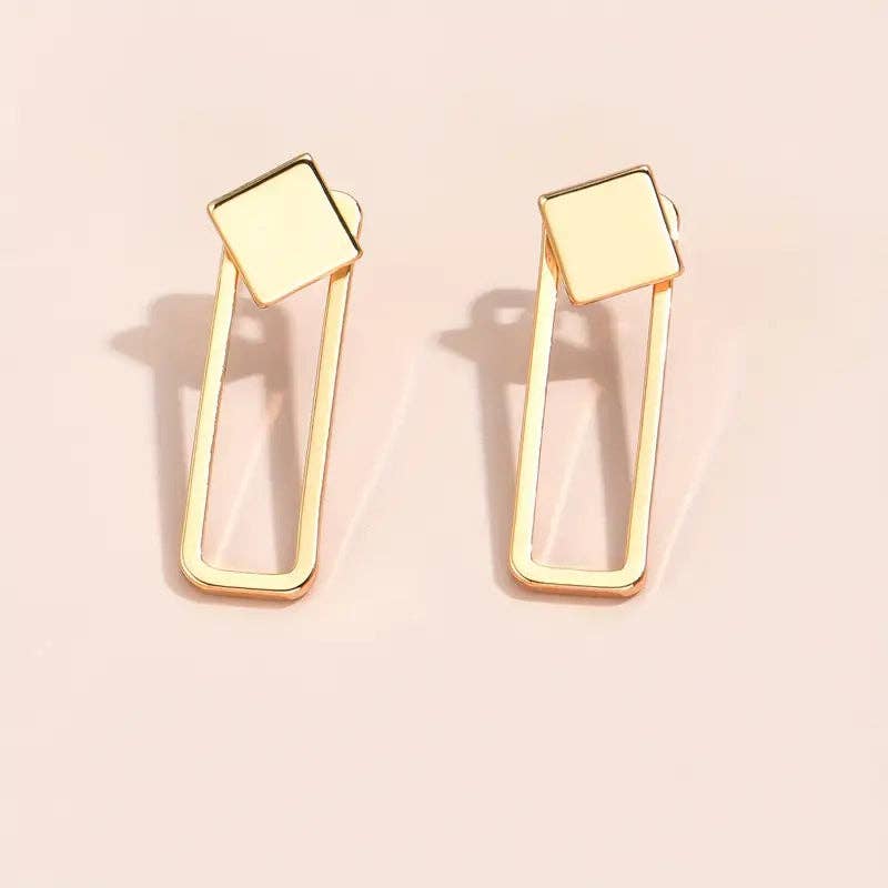 Huis Van Merken - Wholesale Stud/Post Earrings - Copper Stud Earrings - Square Geometric Jewelry Women1