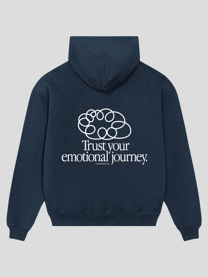 Sudadera unisex 'Trust Your Emotional Journey' de algodón orgánico para venta al por mayor de Catharsis