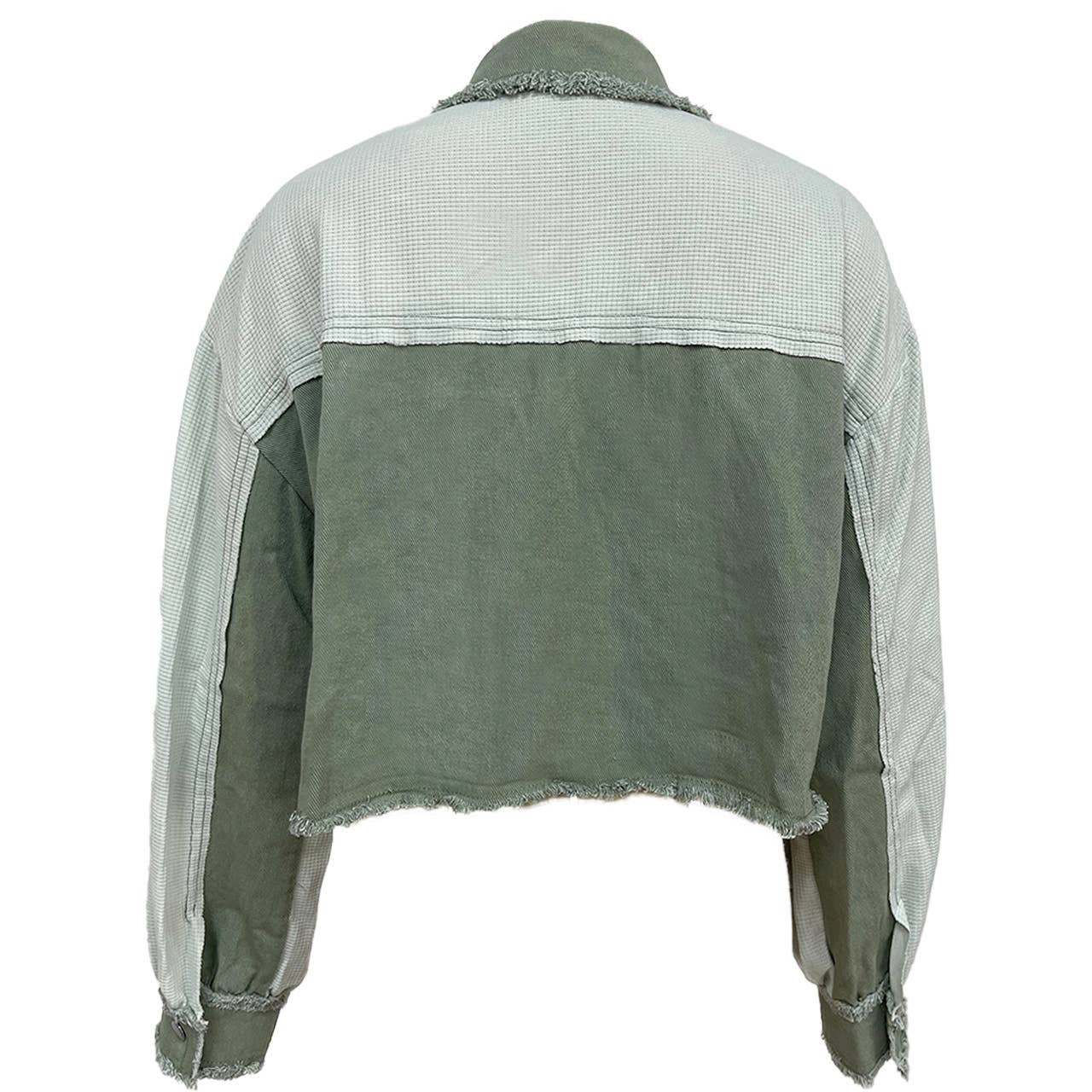 HIDDENBRAND - Wholesale Coat - Women's - Waffle Patchwork Coat4