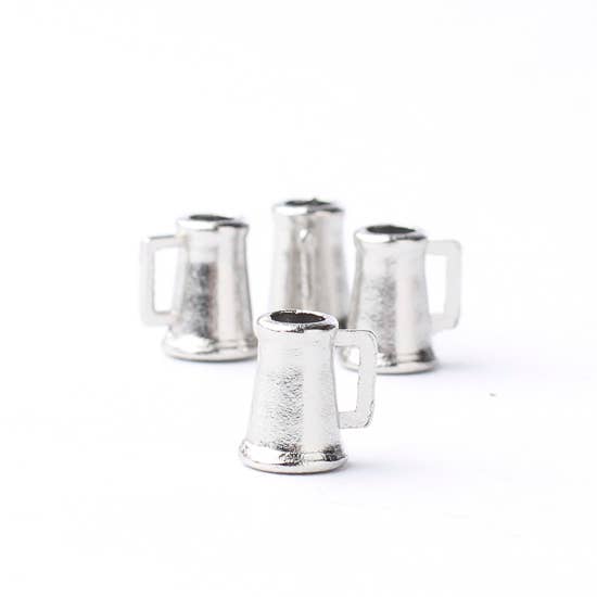 Factory Direct Craft - Wholesale Decorative Tabletop Object - Dollhouse Miniature Pewter Beer Mugs (Pack of 4)