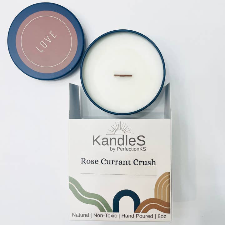 Rose Currant Crush Luxury Candle | Eco-Friendly Clean-Burning Wooden Wick Candle for wholesale by PerfectionKS