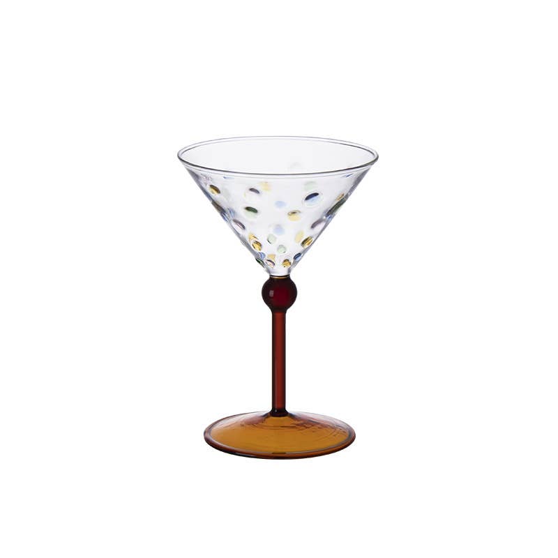 IVORE.GROUP (We cover All Import duty) – wholesale Cocktail/liquor glass – Colorful Polka Dot Wine Glass | Cocktail/Champagne Glass2