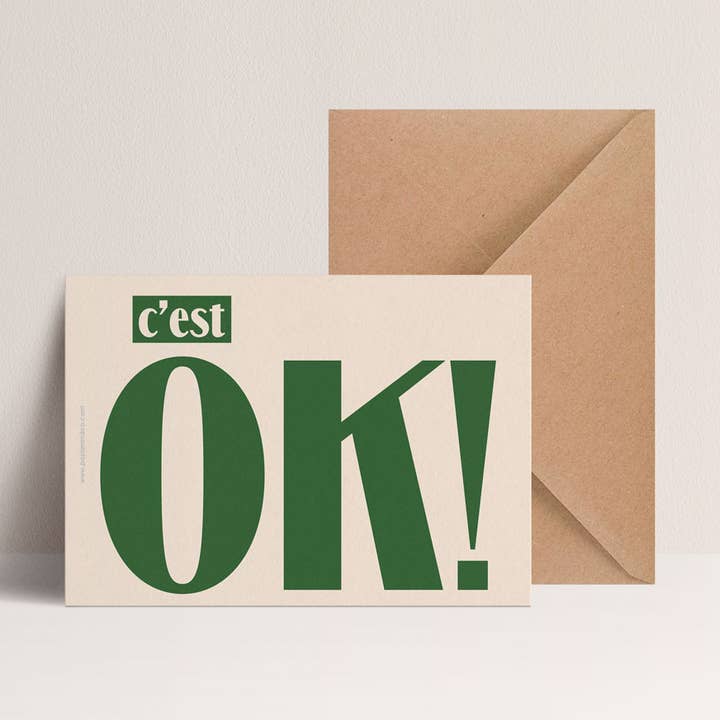 Papier and Co. - Wholesale Everyday Greeting Card - Map - It's Ok0