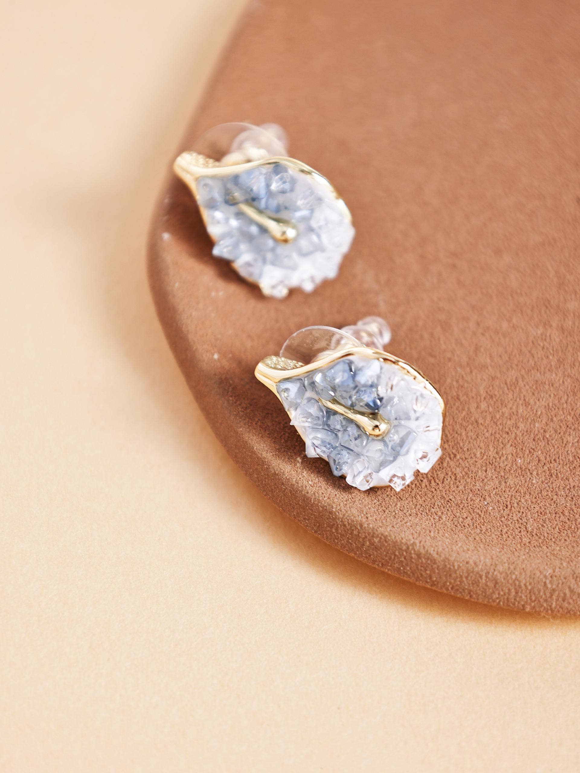 Revelari - Wholesale Stud/Post Earrings - Blue Crystal Calla Lily Stud Earring2