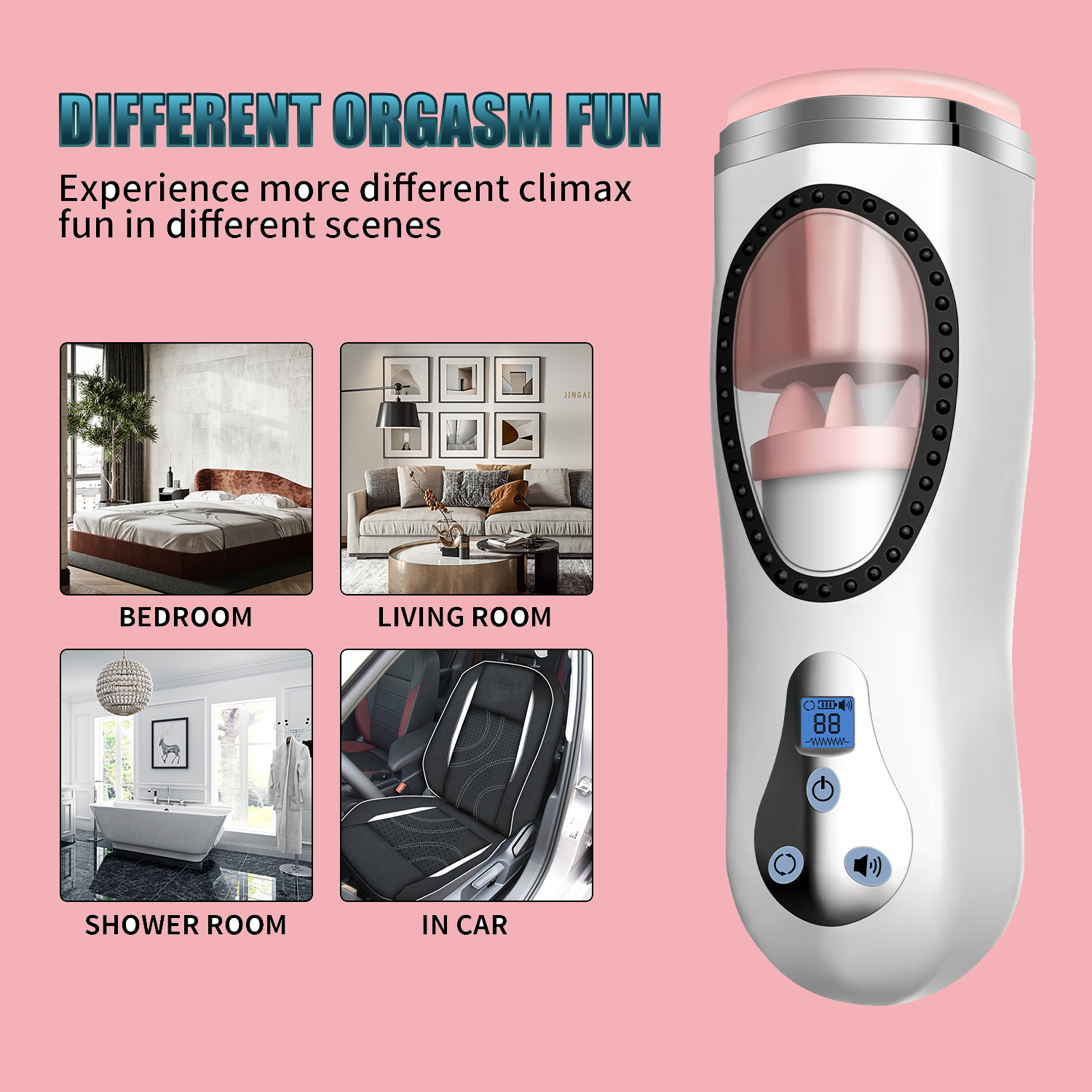 Playful Toy Wholesale - Wholesale Sex Toy - 360° high-speed rotating strong sucking male masturbator3