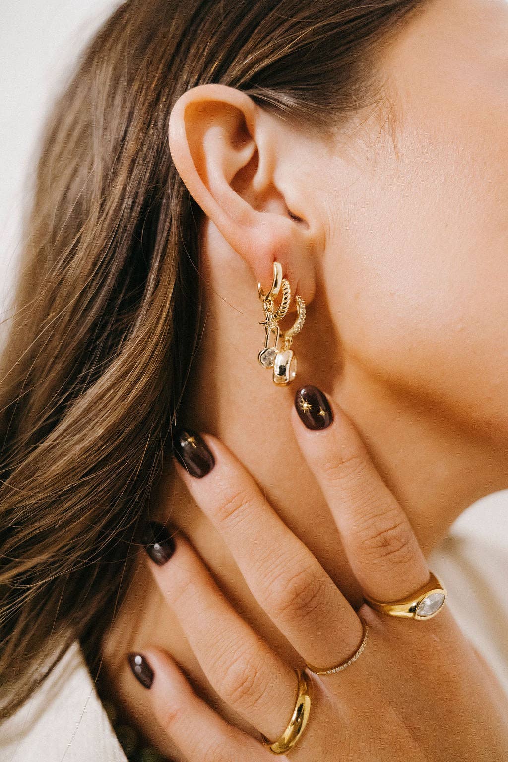 Hoft Studio - Wholesale Huggie Earrings - Whitley Drop Huggies5