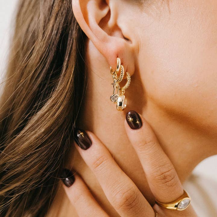 Hoft Studio - Wholesale Huggie Earrings - Whitley Drop Huggies5