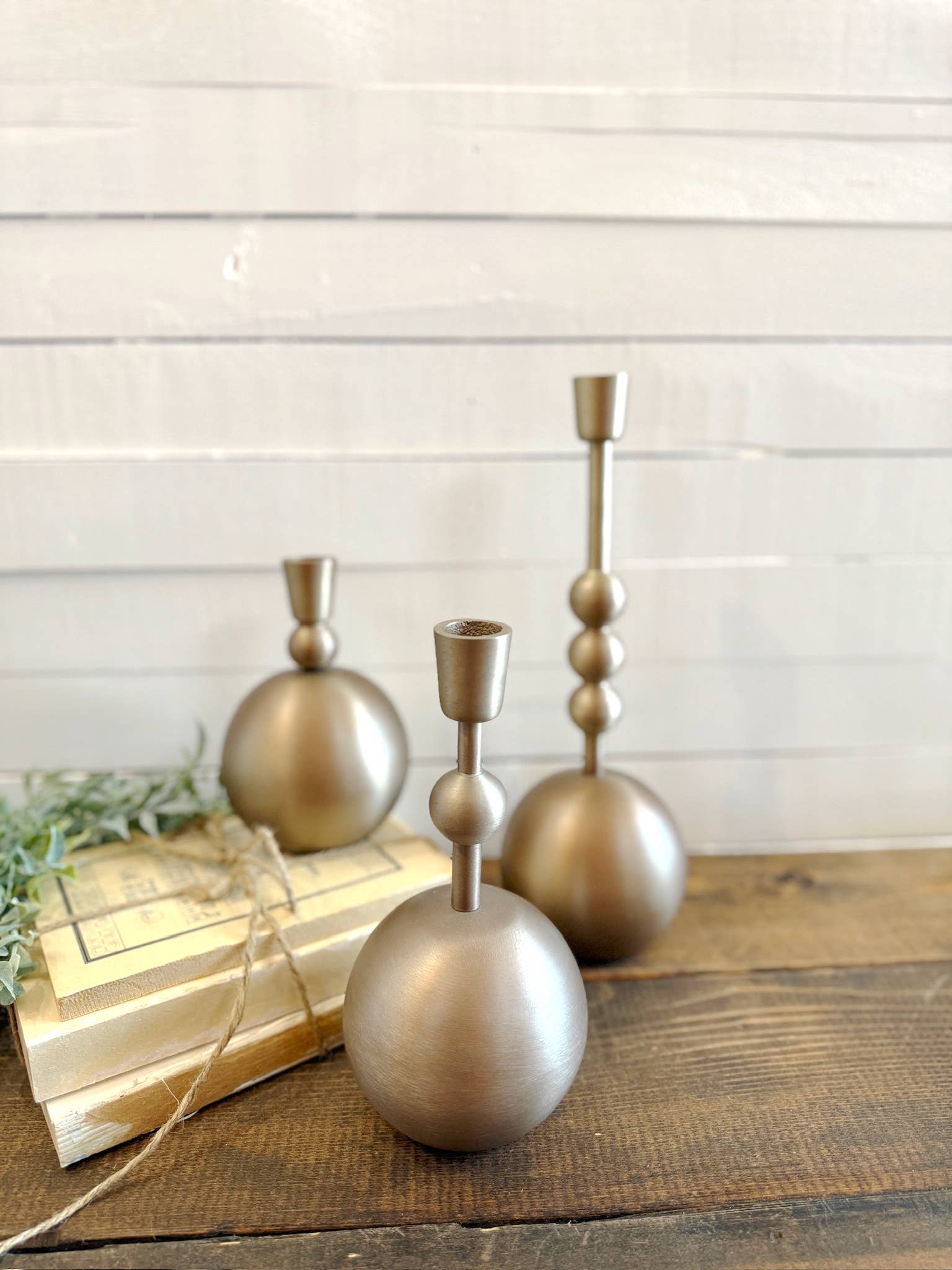 Made Market Co. - Wholesale Candle Holder - Medium Stacked Orb Taper Candle Holder 2