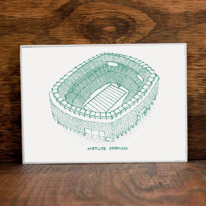 MetLife Stadium - New York Jets - Stipple Art Print voor wholesale door Designs By Patterson