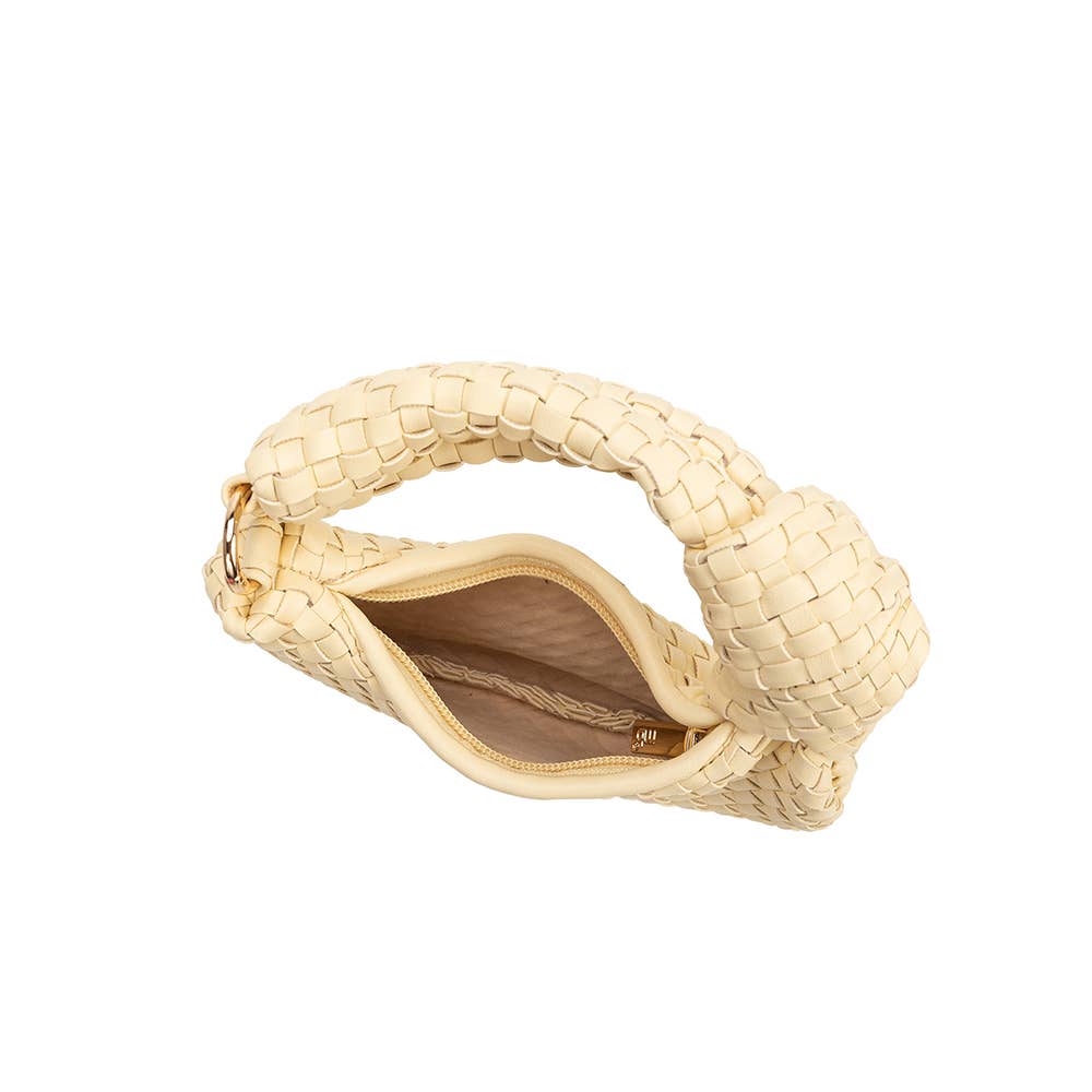 Melie Bianco - Wholesale Top Handle Bag - Women's - Brigitte Yellow Recycled Vegan Bag Charm3