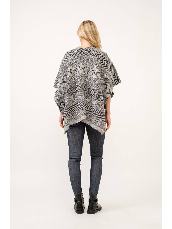Raj Trading & Imports (USA) Inc. - Wholesale Poncho – Women's - Lori Aztec Print Wrap Ruana5