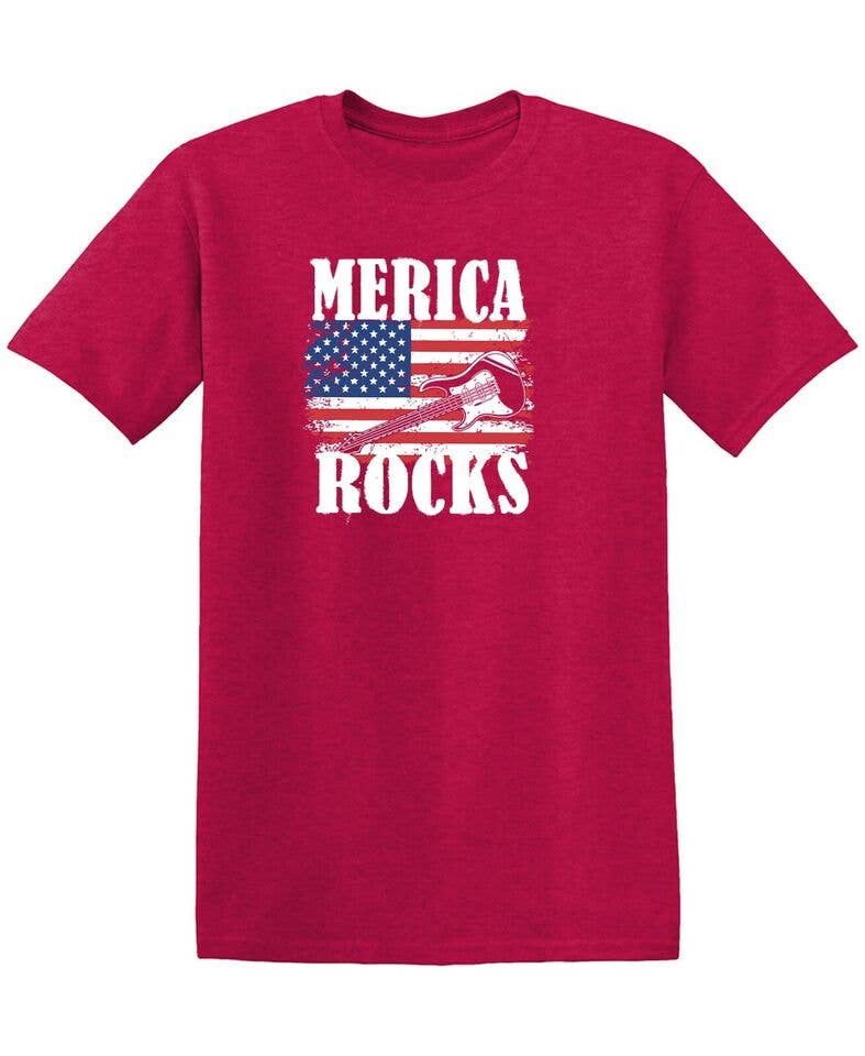 Feelin Good Tees - Wholesale Screen Printed T-Shirt - Unisex - Merica Rocks.8