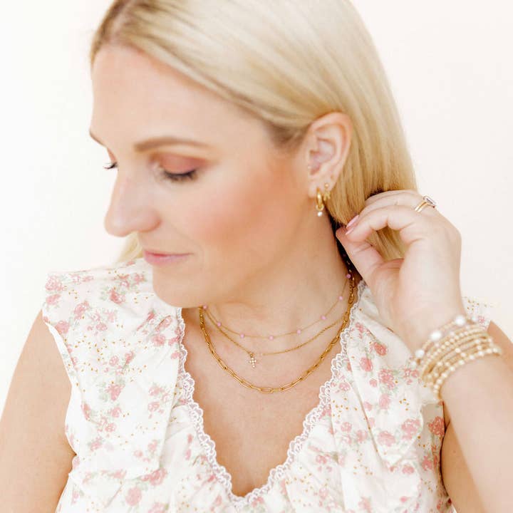 LINNY CO - Wholesale Pendant/Charm Necklace - Necklace - Carly Cross Gold7