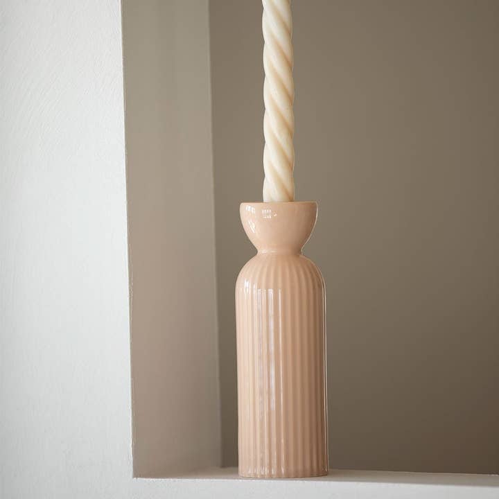 Lus M ceramic candle holder - Powdered for wholesale by Oustao