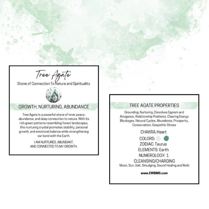 BOOMAGAT Edelesteen Informatiekaart voor wholesale door Essential Wellness - Body, Mind, Spirit