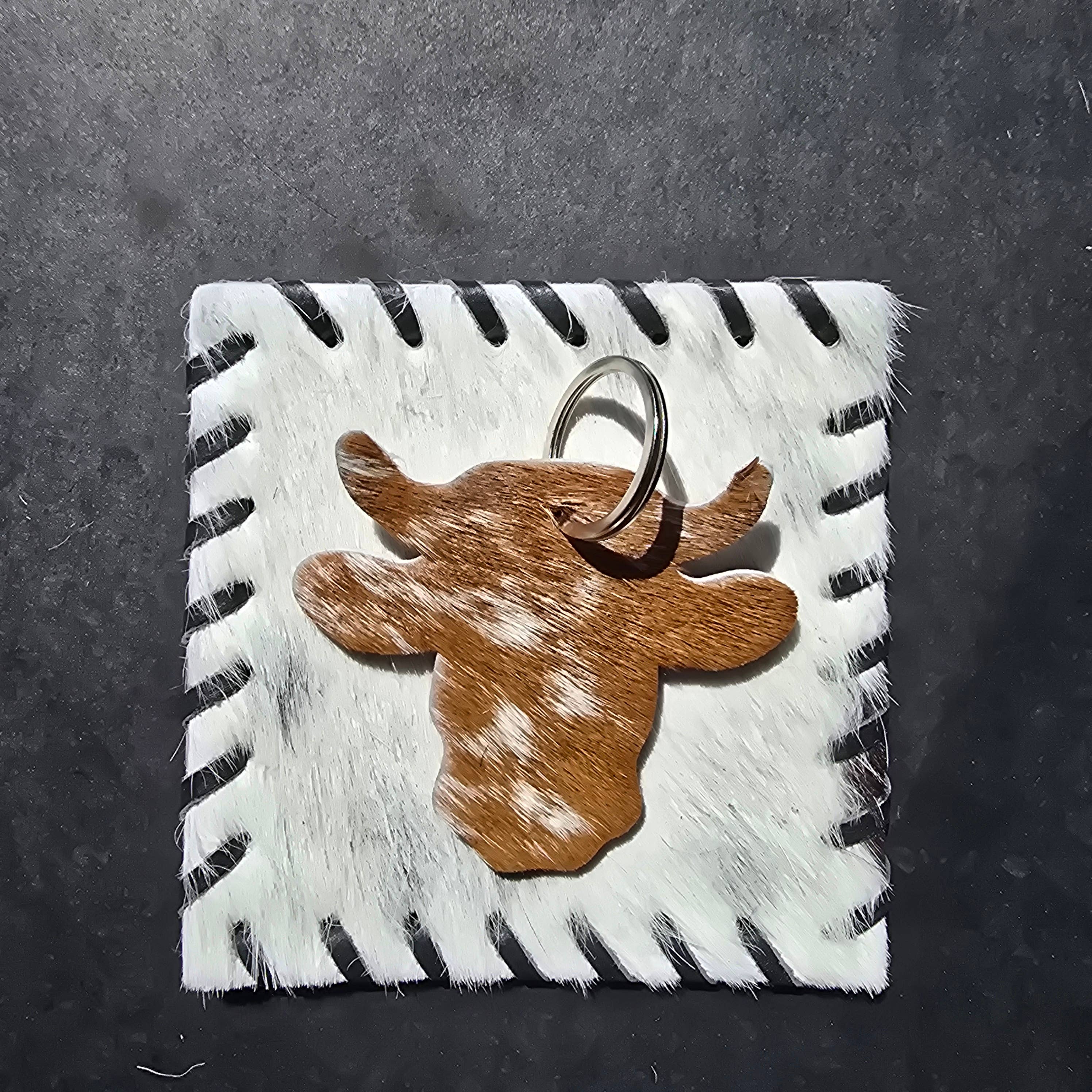 Ranchers Closet - Wholesale Keychain - Women's - 10 pcs - Handmade Cow Head Keychain – Genuine Hairon Cowhide6