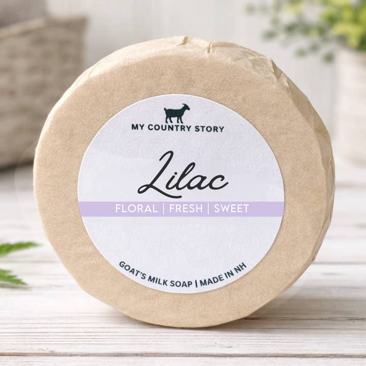 Lila Getmjölkstvål – Ekologiskt Inslagen | 4oz Tvålar för wholesale av My Country Story