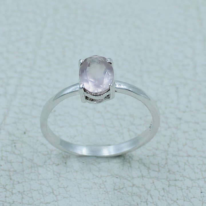 Silvex Jewelry - Wholesale Single Stone/Solitaire Ring - Garnet Minimalist Ring 925 Silver Birthstone Gift Jewelry9